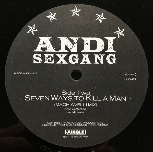 Andi Sexgang* - Seven Ways To Kill A Man (12") (Very Good Plus (VG+)) - Image 4