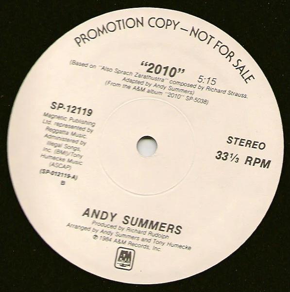 Andy Summers - 2010 / To Hal And Back (12", Promo) (Very Good Plus (VG+)) - Image 3