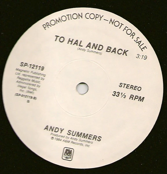 Andy Summers - 2010 / To Hal And Back (12", Promo) (Very Good Plus (VG+)) - Image 4