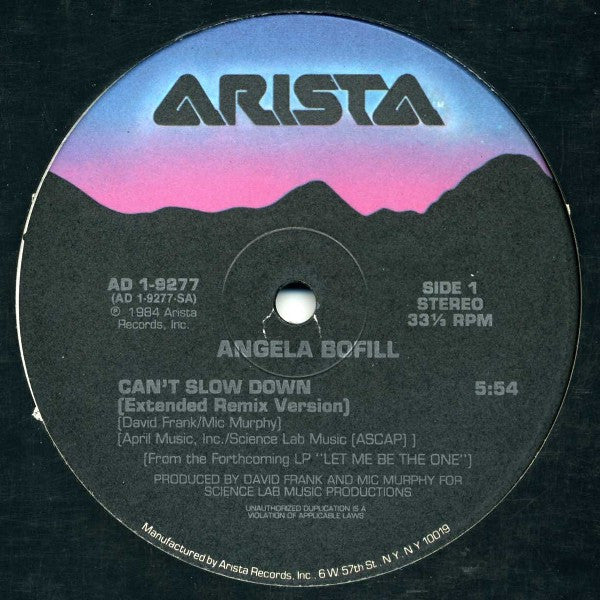 Angela Bofill - Can't Slow Down (12") (Very Good Plus (VG+))