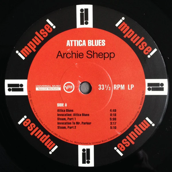 Archie Shepp - Attica Blues (LP, Album, Club, RE, RM, 180) (Very Good Plus (VG+)) (Very Good Plus (VG+)) - Image 5