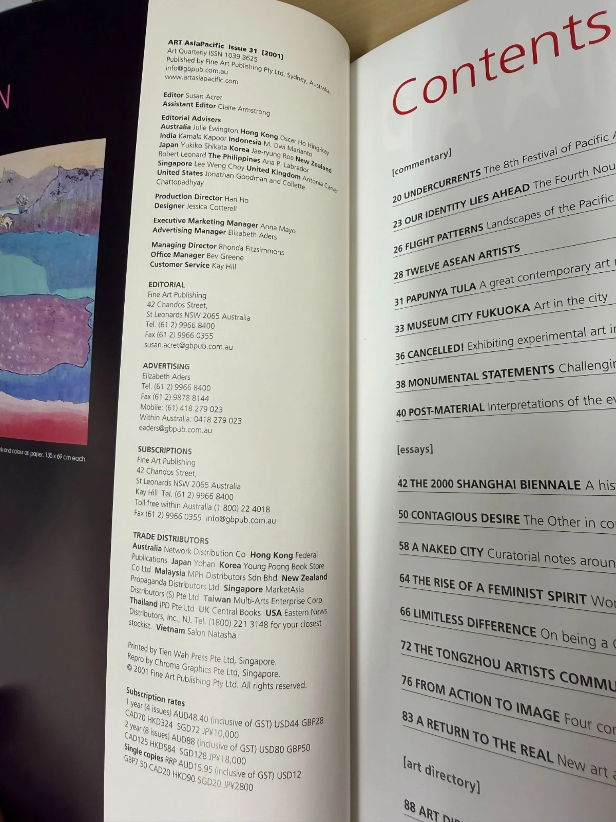 ART Asia Pacific Magazine No. 31 (2001) CHINA - Tongzhou Artist Community VG - Image 5