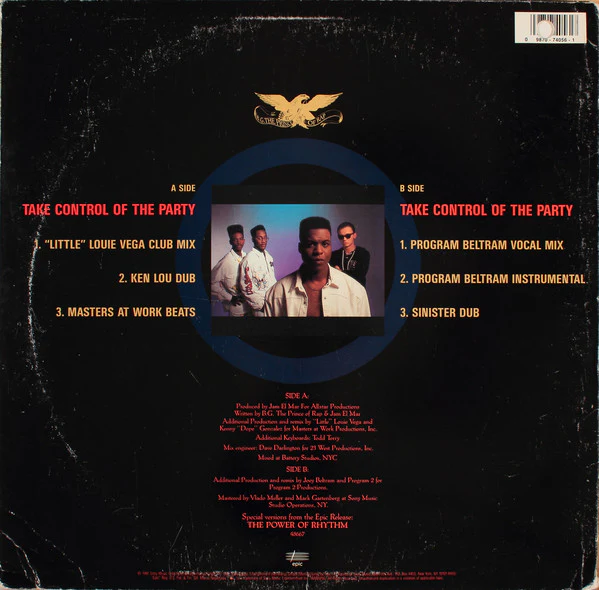 B.G. The Prince Of Rap - Take Control Of The Party! (12") (Very Good Plus (VG+)) (Very Good Plus (VG+)) - Image 2