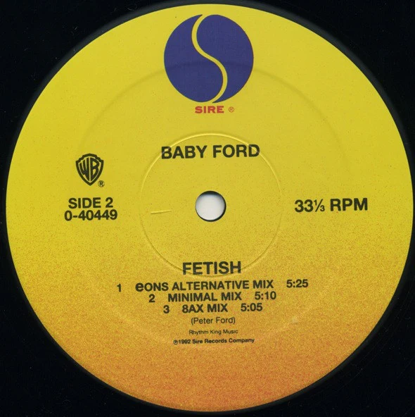 Baby Ford - Fetish (12", Maxi) (Very Good Plus (VG+)) - Image 4