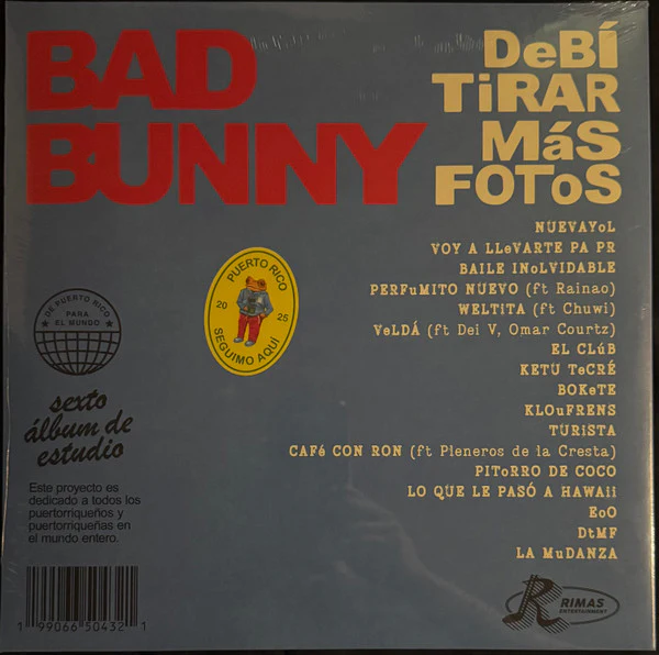Bad Bunny - Debí Tirar Más Fotos (2xLP, Album, Blu) (Near Mint (NM or M-)) (Near Mint (NM or M-)) - Image 3