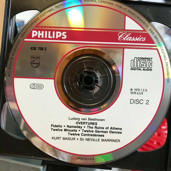 Beethoven* - Kurt Masur, Gewandhausorchester Leipzig - Sir Neville Marriner, The Academy Of St. Martin-in-the-Fields - Complete Overtures / 12 Minuets / 12 German Dances / 12 Contredanses (2xCD, Comp, Club, RE) (Near Mint (NM or M-)) (Near Mint (NM or M-) - Image 4