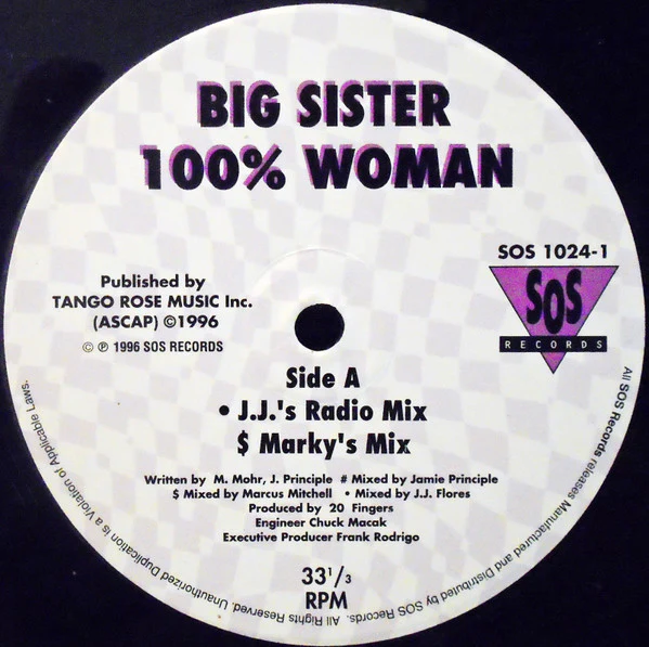 Big Sister - 100 % Woman (12") (Very Good Plus (VG+))