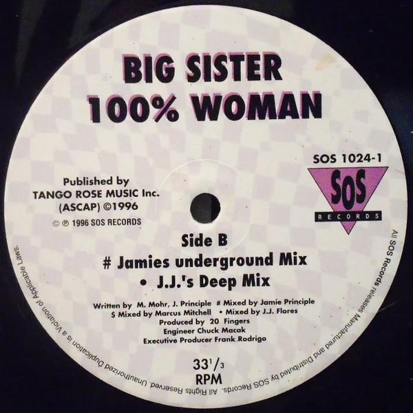 Big Sister - 100 % Woman (12") (Very Good Plus (VG+)) - Image 2