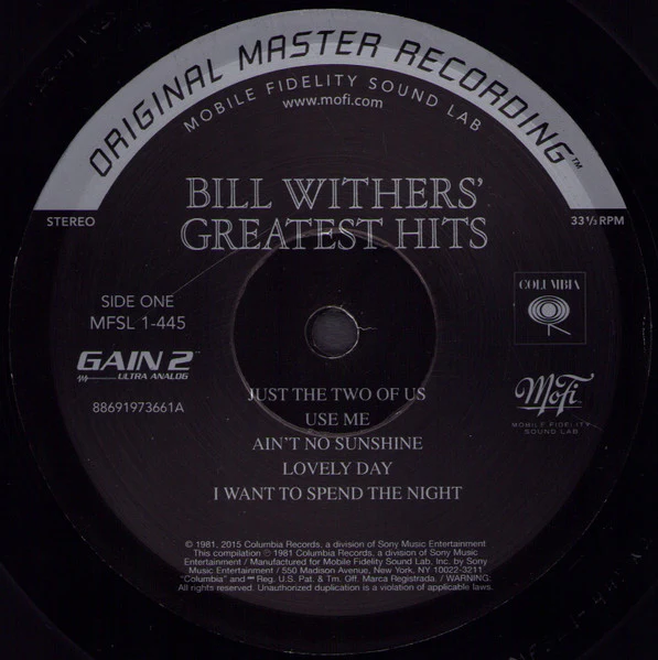 Bill Withers - Bill Withers' Greatest Hits (LP, Comp, Ltd, Num, RE, RM, S/Edition, 180) (Very Good Plus (VG+)) (Very Good Plus (VG+)) - Image 3