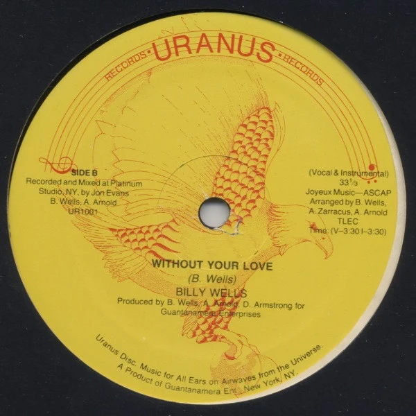 Billy Wells - Girl Watcher / Without Your Love (12") (Very Good Plus (VG+)) - Image 2