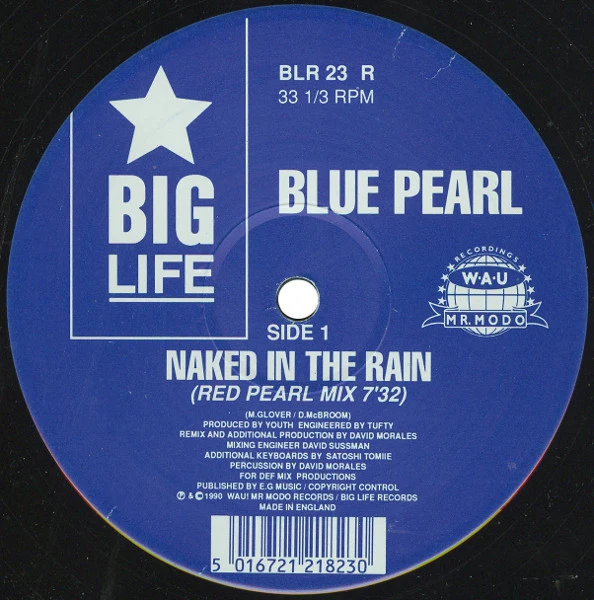 Blue Pearl - Naked In The Rain (Remix) (12", Single) (Very Good Plus (VG+)) - Image 3
