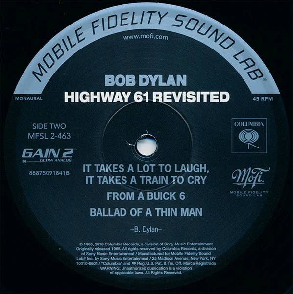 Bob Dylan - Highway 61 Revisited (2x12", Album, Mono, Ltd, Num, RE, RM, 180) (Near Mint (NM or M-)) (Near Mint (NM or M-)) - Image 5