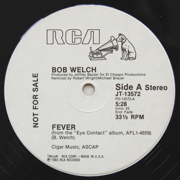 Bob Welch - Fever (12", Single, Promo) (Very Good Plus (VG+))