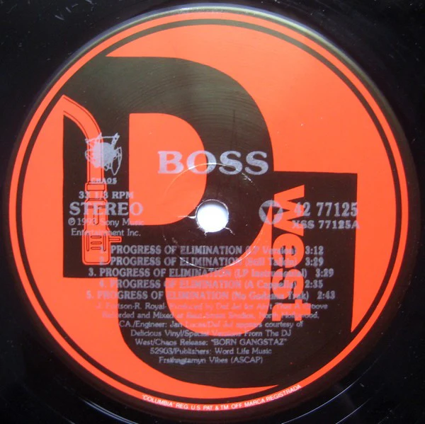 Boss  - Progress Of Elimination (12") (Very Good Plus (VG+)) - Image 3
