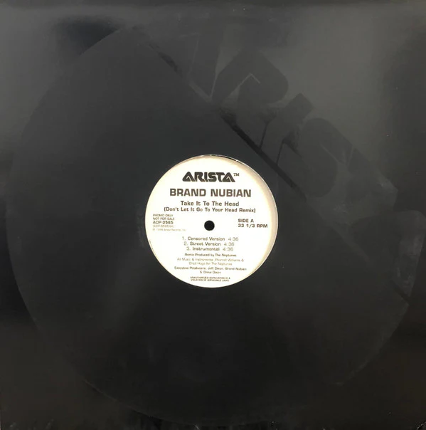 Brand Nubian - Take It To The Head (Don't Let It Go To Your Head Remix) (12", Promo) (Very Good Plus (VG+)) - Image 3