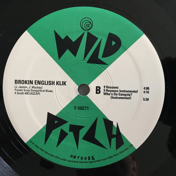 Brokin English Klik - Who's Da Gangsta? / 9 Reasons (12") (Very Good Plus (VG+)) - Image 3