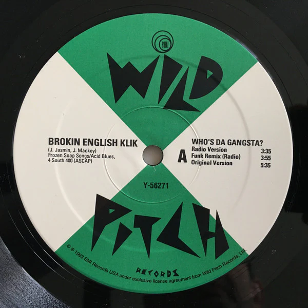 Brokin English Klik - Who's Da Gangsta? / 9 Reasons (12") (Very Good Plus (VG+)) - Image 2