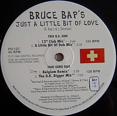 Bruce Bap's* - Just A Little Bit Of Love (12") (Very Good Plus (VG+)) - Image 2