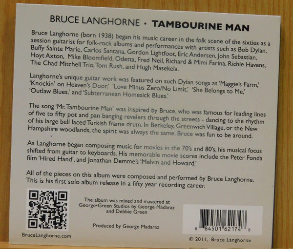 Bruce Langhorne - Mr. Tambourine Man (CD, Album) (Near Mint (NM or M-)) - Image 2