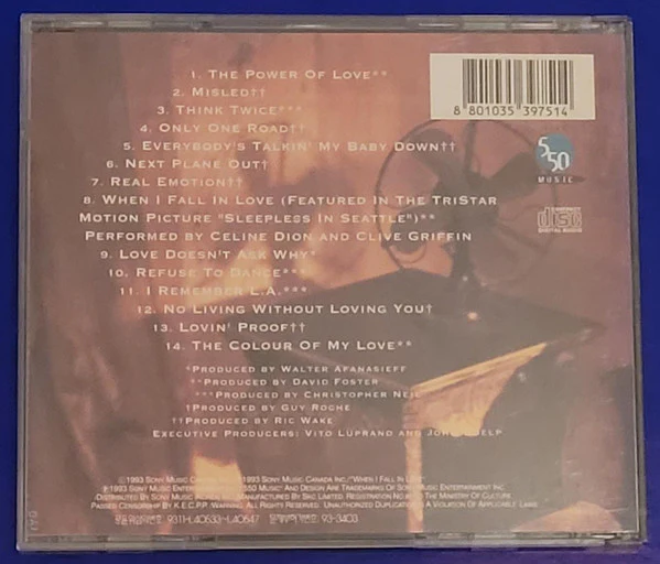 Céline Dion - The Colour Of My Love (CD, Album) (Very Good Plus (VG+)) - Image 3