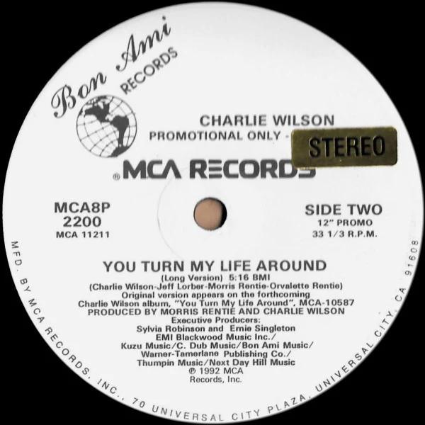 Charlie Wilson - You Turn My Life Around (12", Promo) (Very Good Plus (VG+)) - Image 2