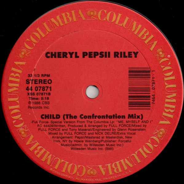 Cheryl Pepsii Riley - Thanks For My Child (12", Single) (Very Good Plus (VG+)) - Image 4