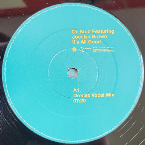 Da Mob - It's All Good (12") (Very Good Plus (VG+)) - Image 4