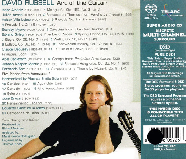 David Russell - Art Of The Guitar (SACD, Hybrid, Multichannel, Album) (Near Mint (NM or M-)) - Image 2