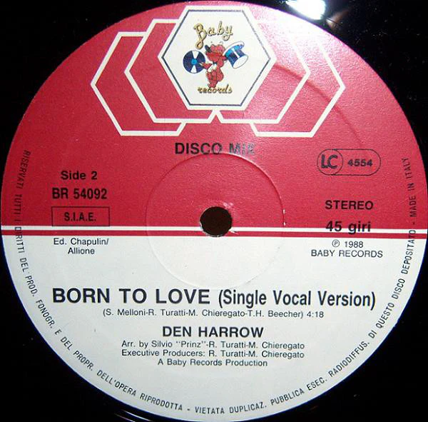 Den Harrow - Born To Love (12", Maxi) (Very Good Plus (VG+)) (Very Good Plus (VG+)) - Image 4