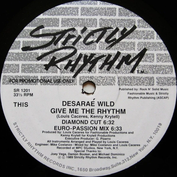 Desaraé Wild - Give Me The Rhythm (12", Promo) (Very Good Plus (VG+))