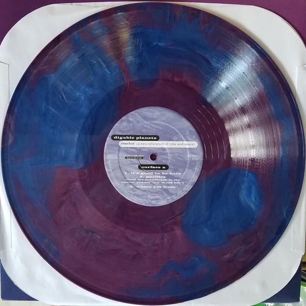 Digable Planets - Reachin' (A New Refutation Of Time And Space) (2xLP, Album, Ltd, RE, RM, Blu) (Near Mint (NM or M-)) (Very Good Plus (VG+)) - Image 3