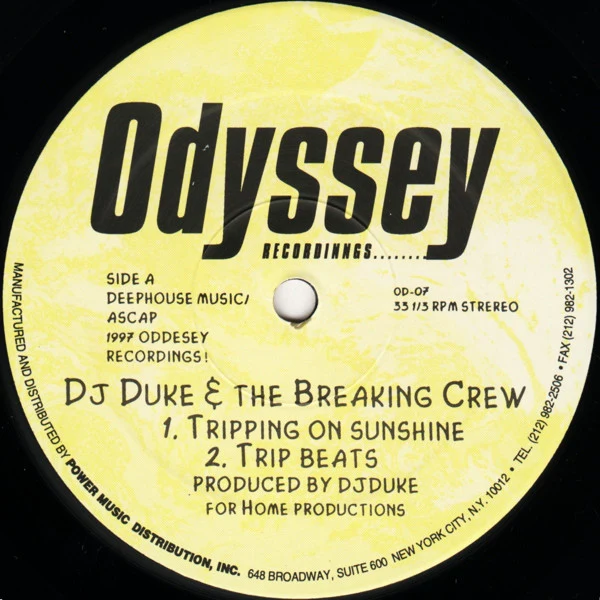 DJ Duke & The Breaking Crew - Tripping On Sunshine (12") (Very Good Plus (VG+)) - Image 2