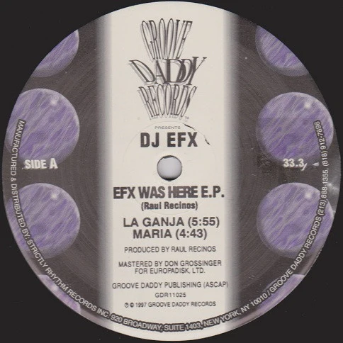 DJ EFX - EFX Was Here E.P. (12", EP) (Very Good Plus (VG+))