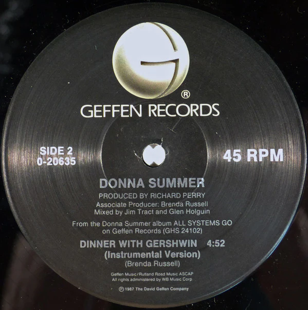 Donna Summer - Dinner With Gershwin (12", Maxi) (Very Good Plus (VG+)) (Very Good Plus (VG+)) - Image 4