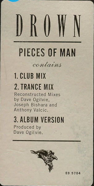 Drown - Pieces Of Man (12", Promo) (Very Good Plus (VG+)) - Image 3