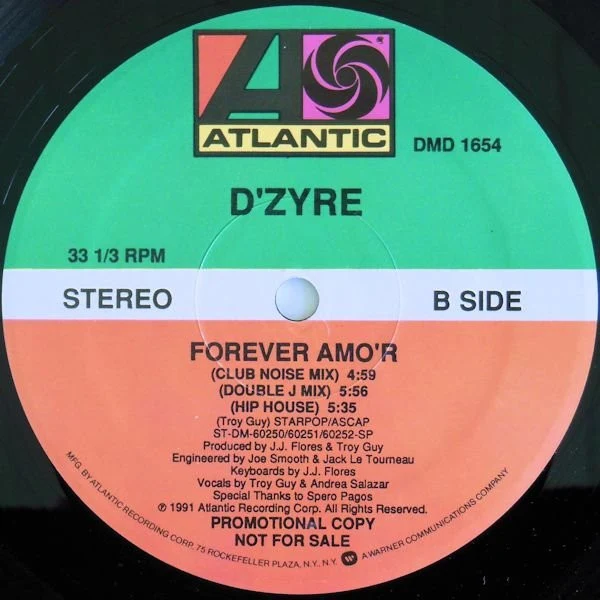 D'Zyre - Forever Amo'r (12", Promo) (Very Good Plus (VG+)) (Generic) - Image 2