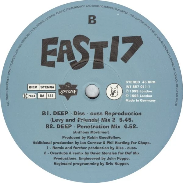 East 17 - Deep (12") (Very Good Plus (VG+)) (Fair (F)) - Image 4