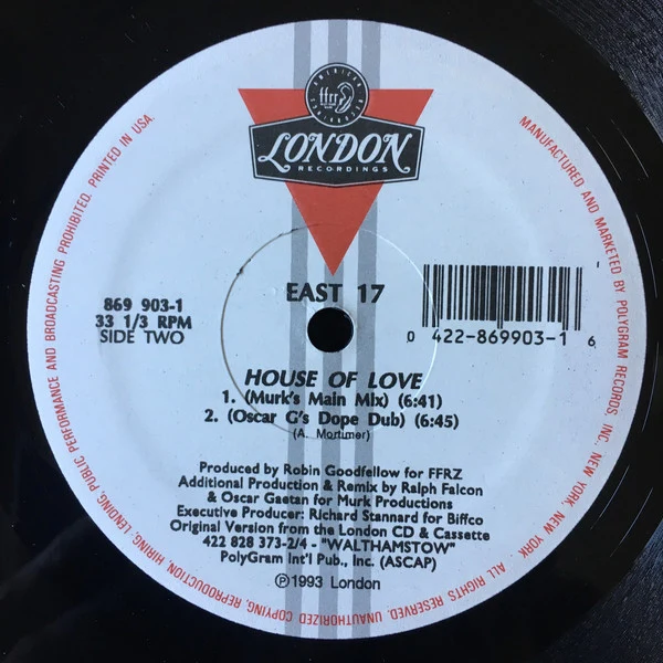 East 17 - House Of Love (12") (Very Good Plus (VG+)) (Very Good Plus (VG+)) - Image 4