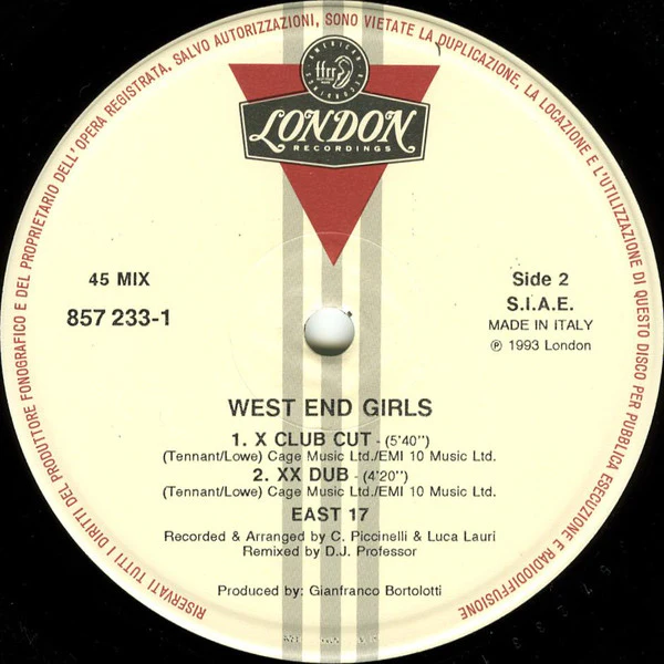 East 17 - West End Girls (12", Single) (Very Good Plus (VG+)) - Image 4