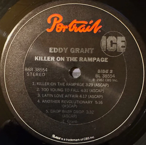 Eddy Grant - Killer On The Rampage (LP, Album, Car) (Very Good (VG)) - Image 4