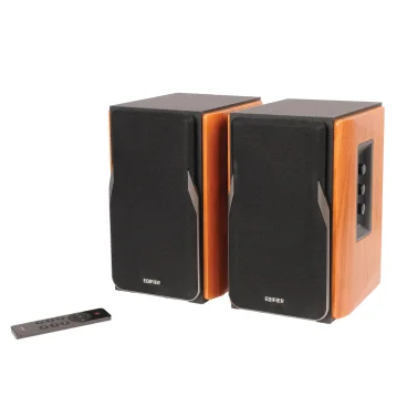 Edifier 42-Watt-Continuous Bluetooth Professional R1380DB Powered Bookshelf Speaker Set with 4-In. Woofers, RCA/Optical and Remote, Pair (Brown) - Image 7