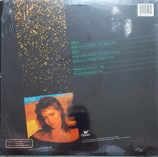 Elisa Fiorillo - How Can I Forget You (12", Promo) (Very Good Plus (VG+)) - Image 2