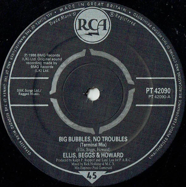 Ellis, Beggs & Howard - Big Bubbles, No Troubles (12", Single) (Very Good Plus (VG+)) - Image 3