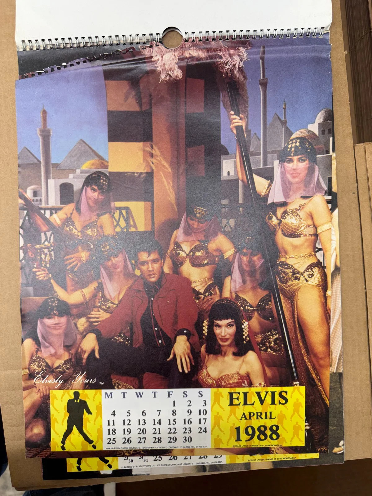 Elvis Presley Vintage Original OFFICIAL "ELVISLY YOURS" CALENDAR 1988 - Image 5