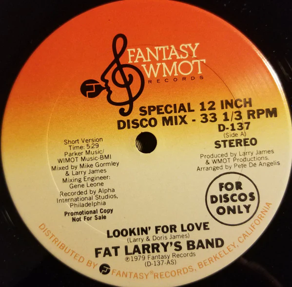 Fat Larry's Band - Lookin' For Love (12", Promo, RE) (Very Good Plus (VG+)) (Generic)