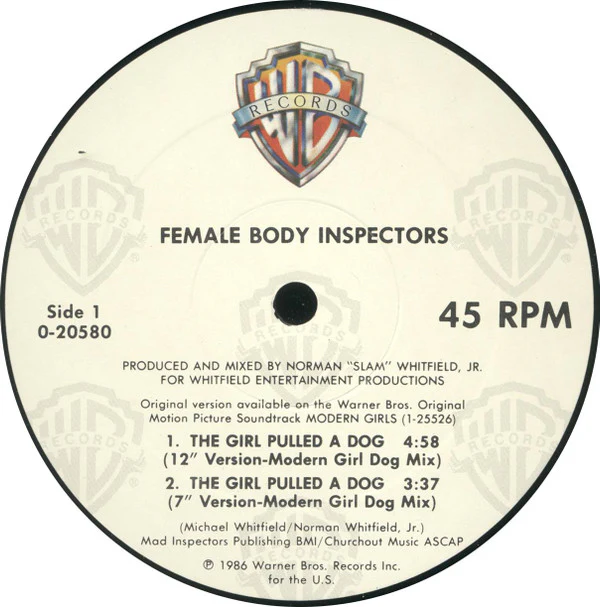 Female Body Inspectors - The Girl Pulled A Dog (12") (Very Good Plus (VG+)) - Image 3