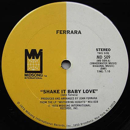Ferrara - Shake It Baby Love / Love Attack (12") (Very Good (VG))