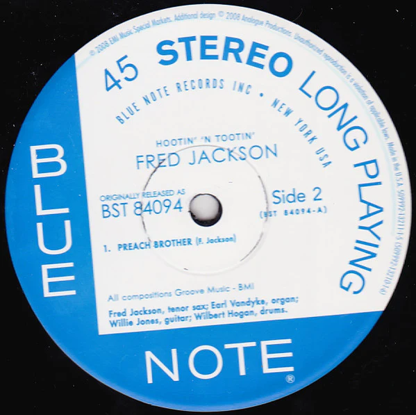 Fred Jackson - Hootin' 'N Tootin' (2x12", Album, Ltd, Num, RE, 180) (Near Mint (NM or M-)) (Near Mint (NM or M-)) - Image 4