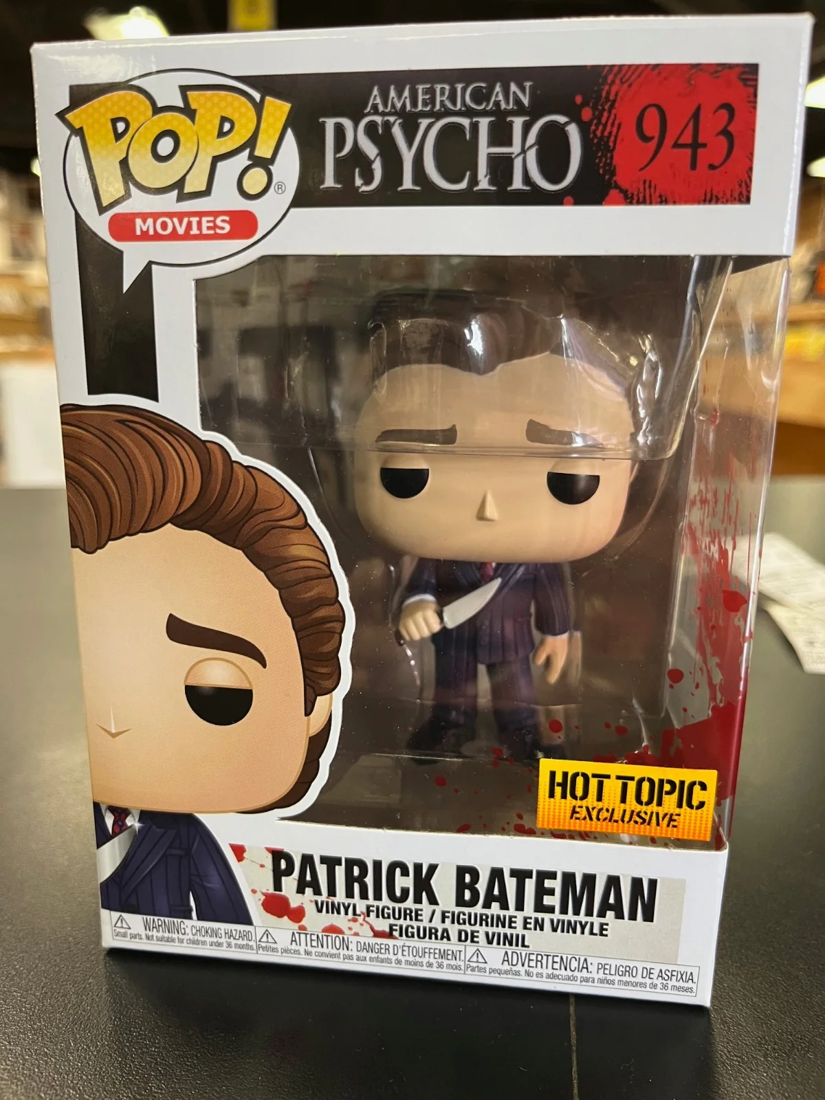 Funko Pop! American Psycho - Patrick Bateman #943 - Hot Topic Excl. (PRE-OWNED)