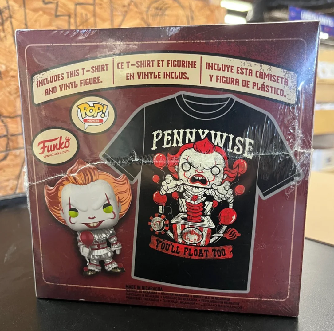 Funko Pop! IT Pennywise Pop Tee Box (Size SMALL) - Image 3